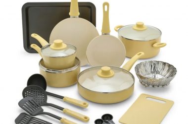 GreenLife Ceramic Nonstick Cookware 18-Piece Set Only $59 (Reg. $130)!